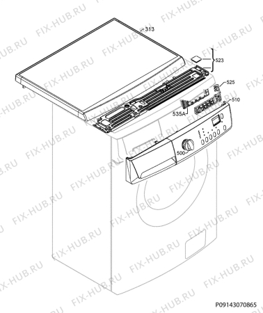 Взрыв-схема стиральной машины Ikea RENLIGFWM6 40236713 - Схема узла Command panel 037